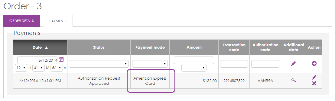 payment with American Express